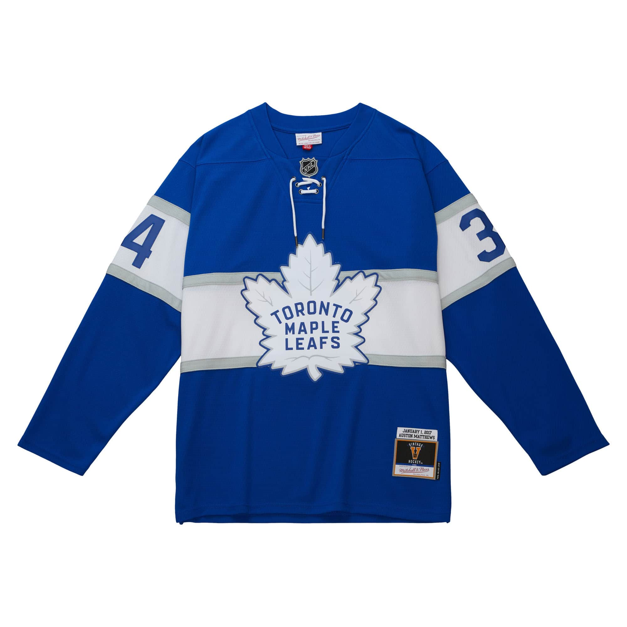 Toronto Maple Leafs NHL Mitchell & Ness Men’s Blue/White Varsity Jacket