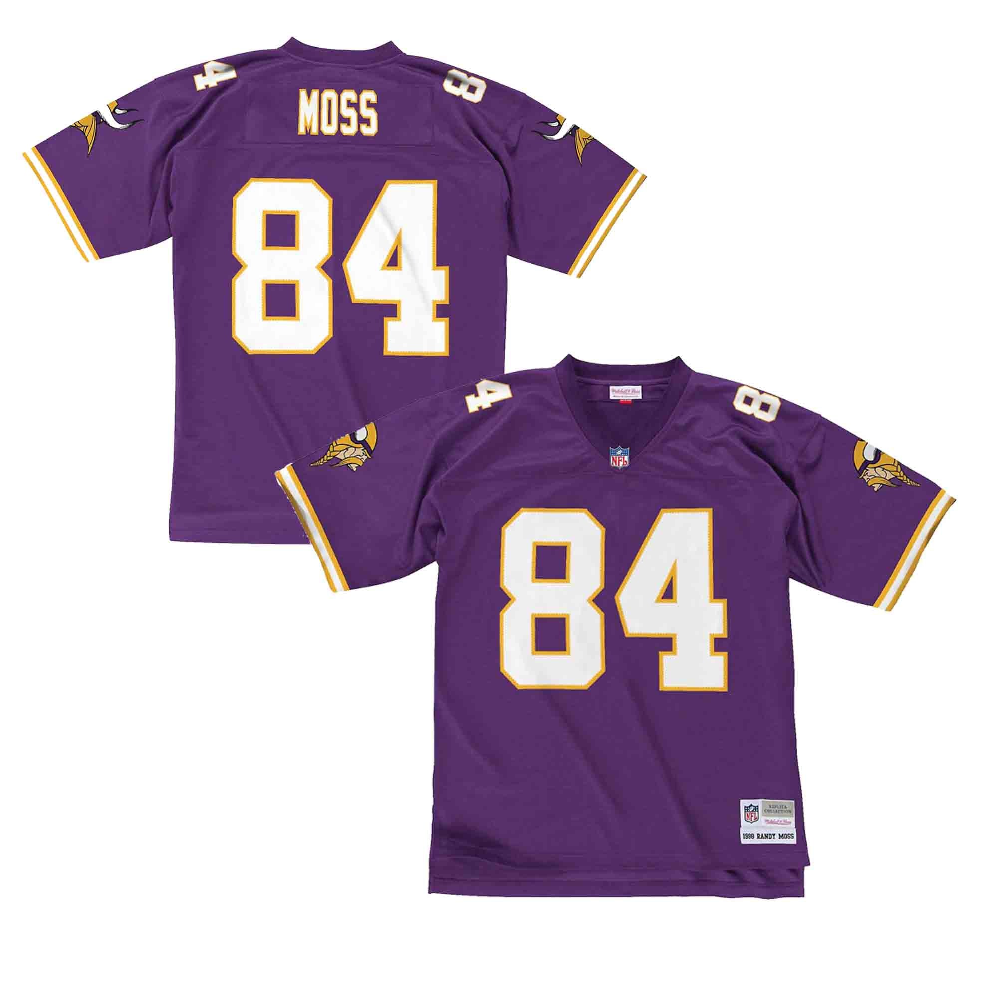 Randy Moss Minnesota Vikings Mitchell & Ness 1998 Replica White Jersey –  Sports Fanz