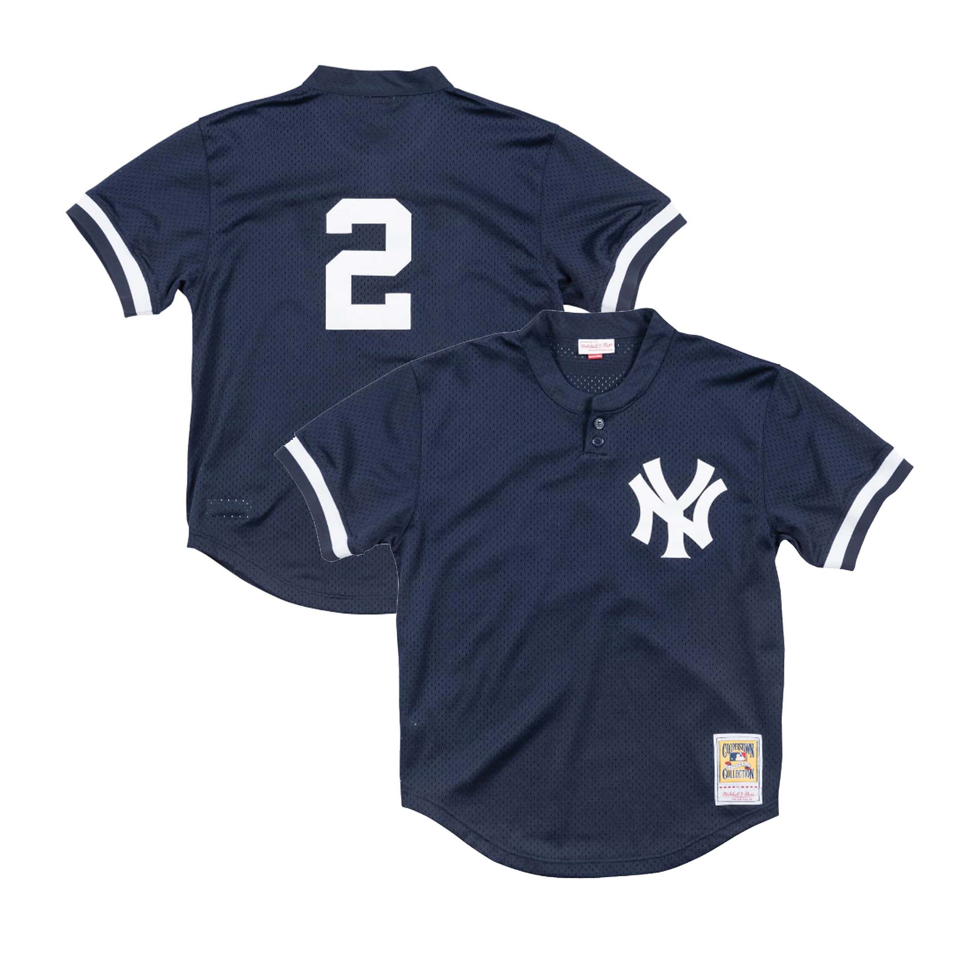 Shop Mitchell & Ness New York Yankees Derek Jeter Pullover Jersey  ABPJ3345NYY-NVY blue