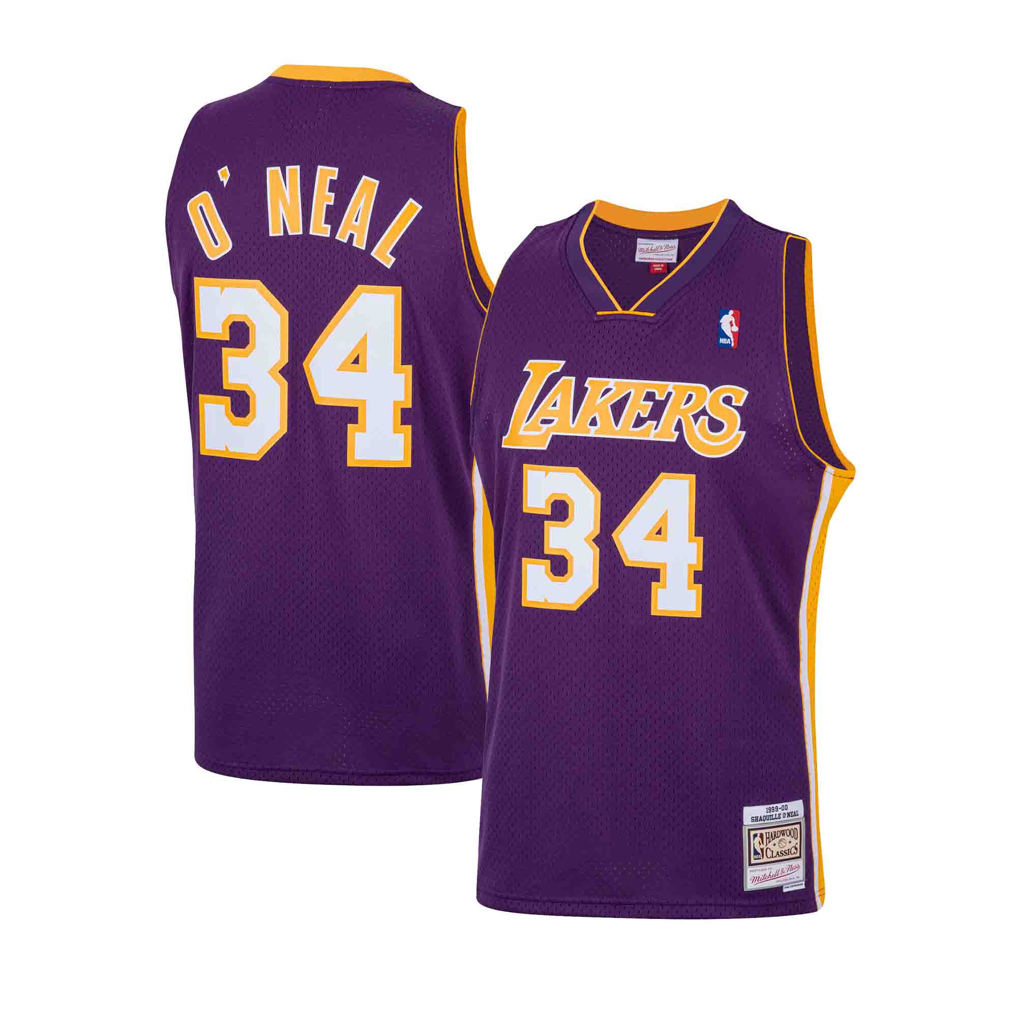 Shaq O'Neal #34 Los Angeles Lakers 1999-2000 Swingman NBA Jersey Purple