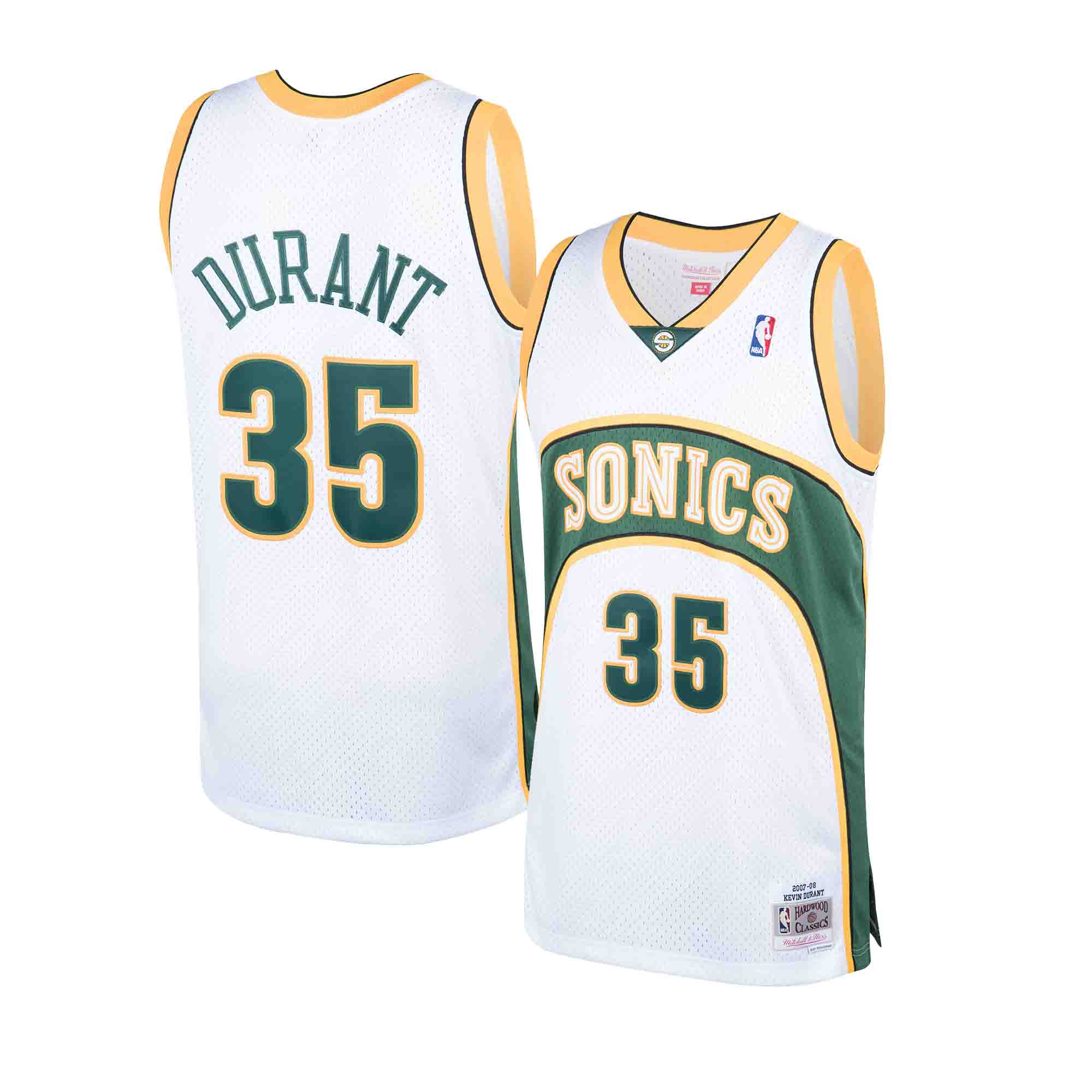 Seattle Supersonics Kevin Durant Autographed White Authentic Mitchell &  Ness Swingman 2007-08 Jersey Size XL Beckett BAS QR Stock #212187