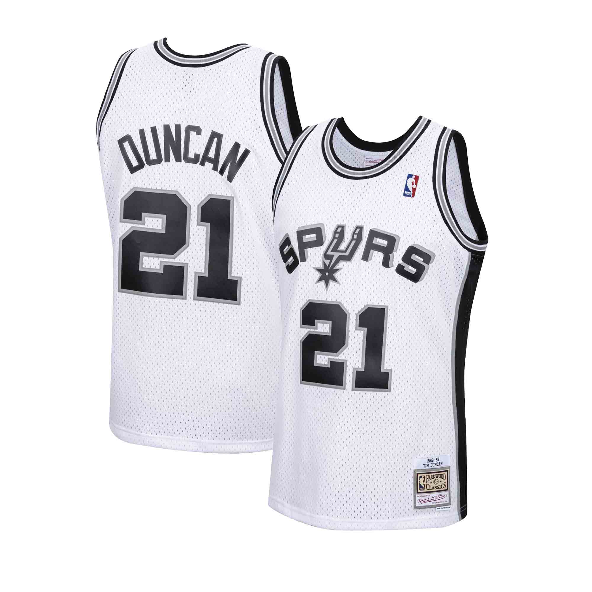 Men's San Antonio Spurs Tim Duncan #21 Nike White 2021/22 Swingman Jersey -  City Edition