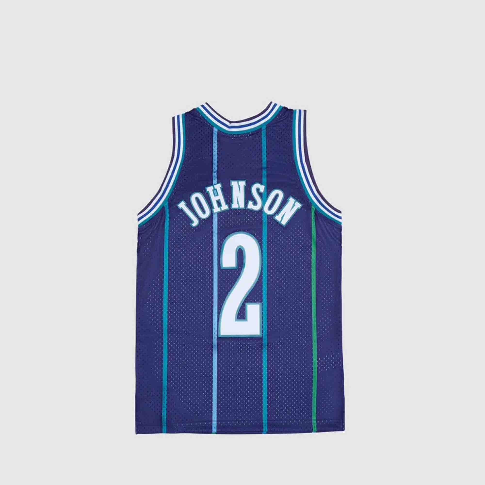 (XL) NEW Mitchell & Ness Larry Johnson Charlotte Hornets 1994-85 Swingman hotsell Jersey