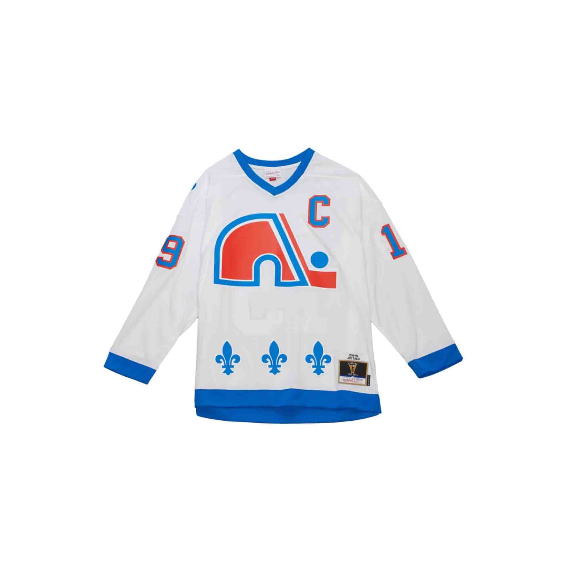 NWT NHL Quebec Nordiques Vintage Throwback sale ‘47 Center Ice Crew Jersey Men’s S