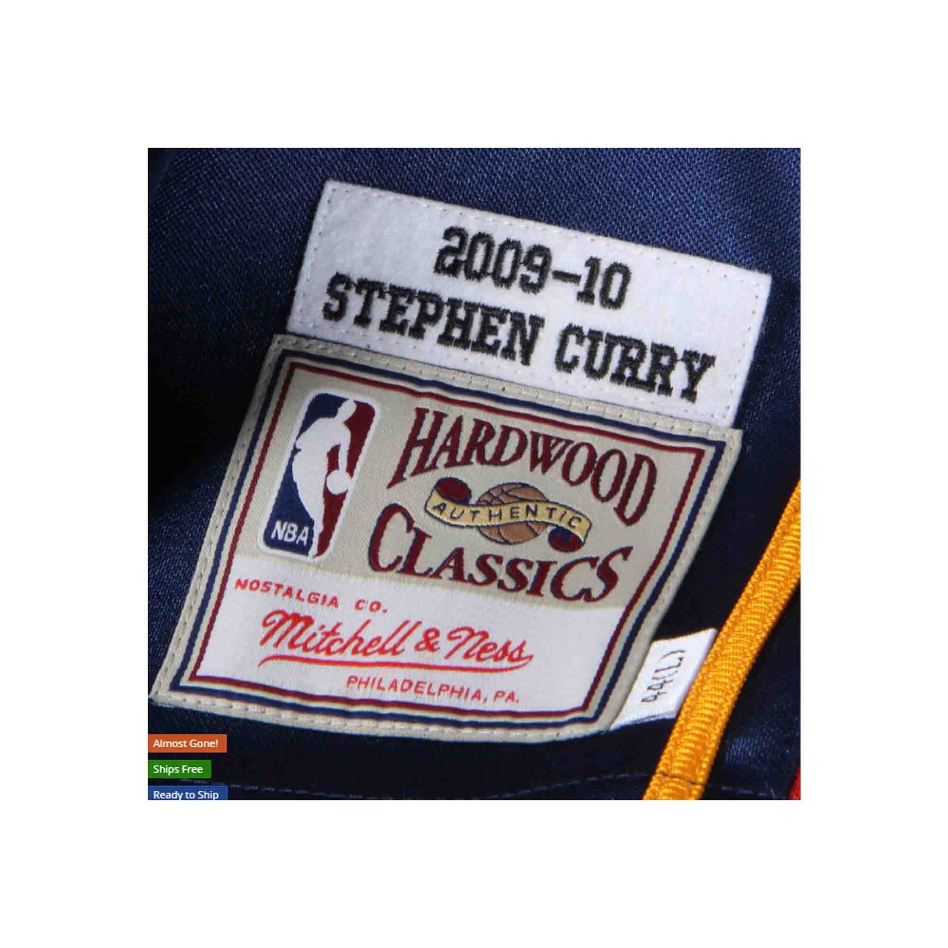 Mitchell & Ness NBA SWINGMAN JERSEY GOLDEN STATE WARRIORS ALTERNATE 2009-10  STEPHEN CURRY #30 Orange - ORANGE