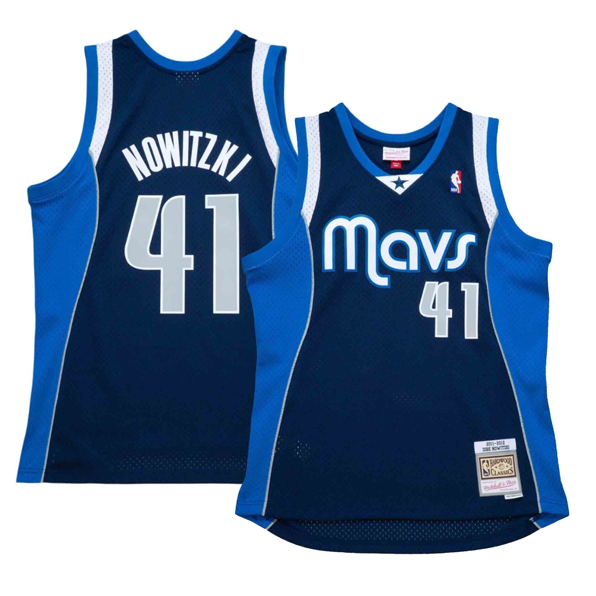 Mitchell & Ness Dallas Mavericks #41 Dirk Nowitzki white Swingman Jersey