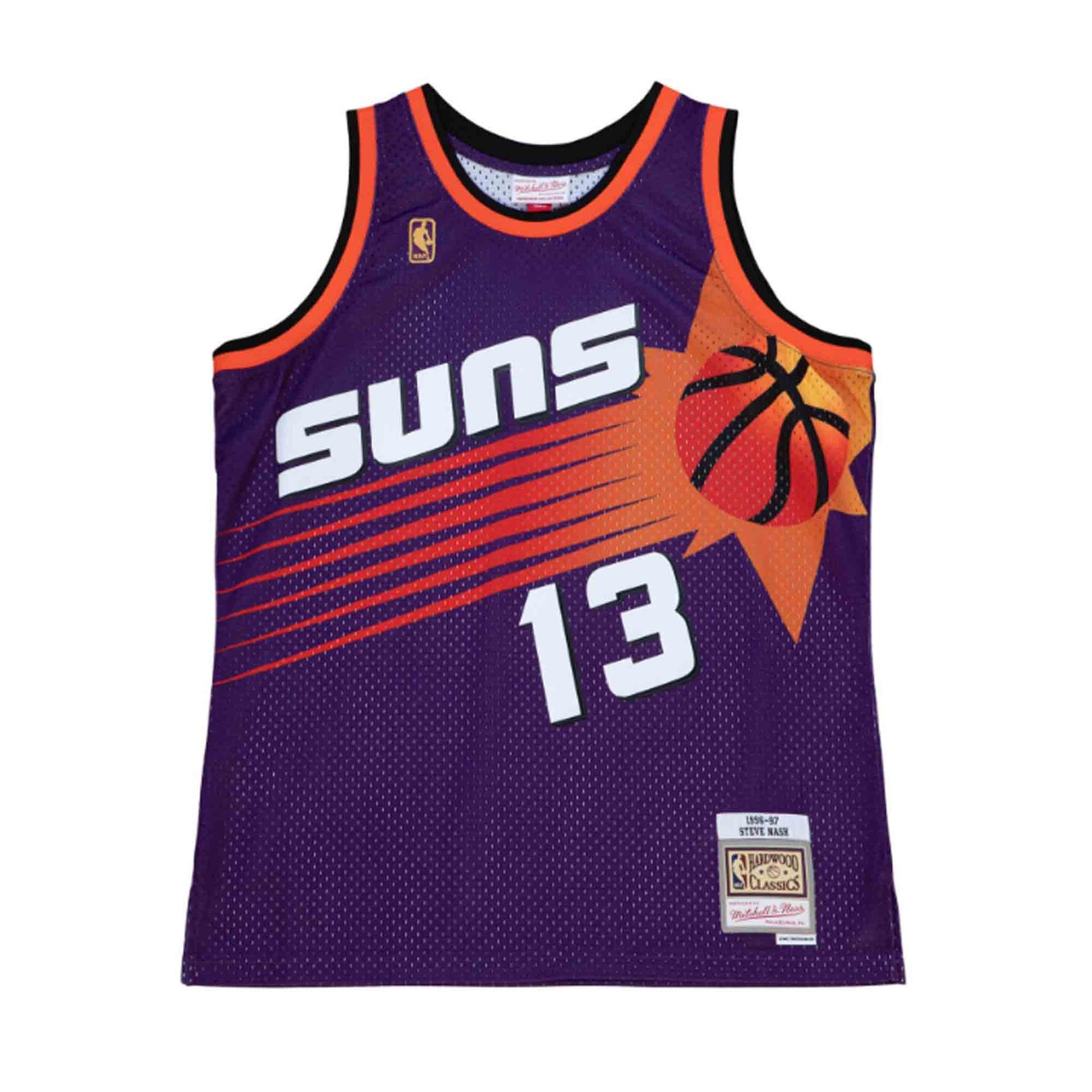 13 STEVE NASH Phoenix Suns NBA Guard Purple Throwback Jersey