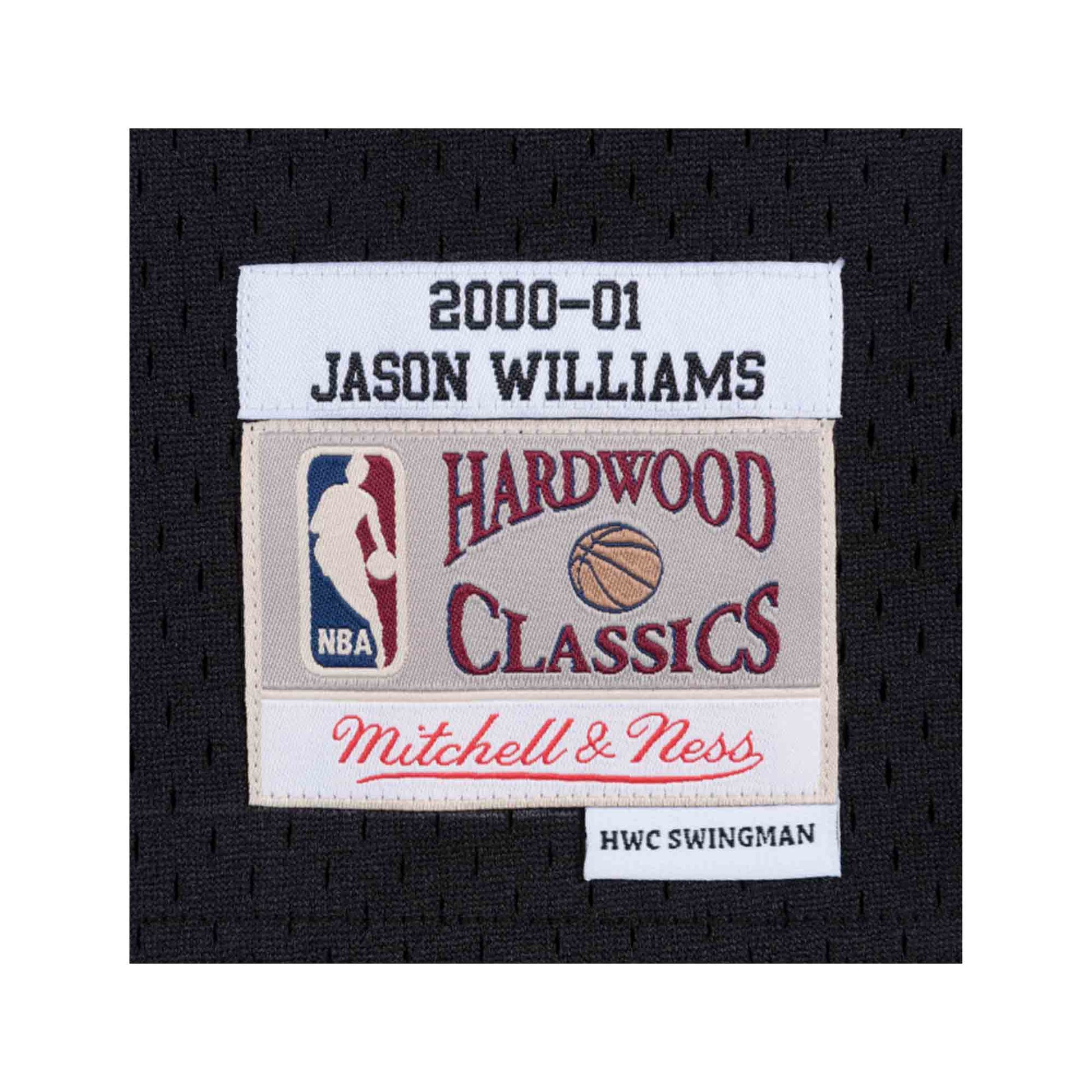 Men's Mitchell & Ness Jason Williams Black Sacramento Kings Hardwood  Classics 1998-99 Authentic Jersey
