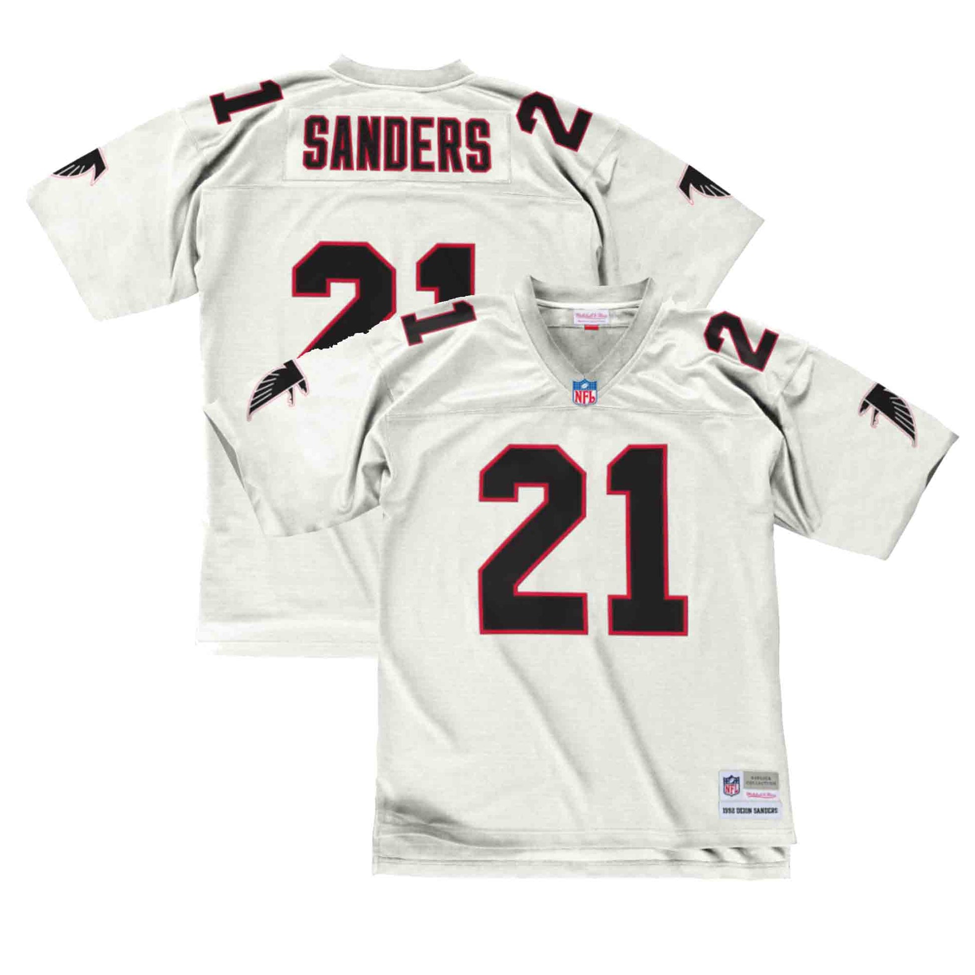 Deion Sanders Signed Atlanta Falcons Mitchell & Ness Red Legacy