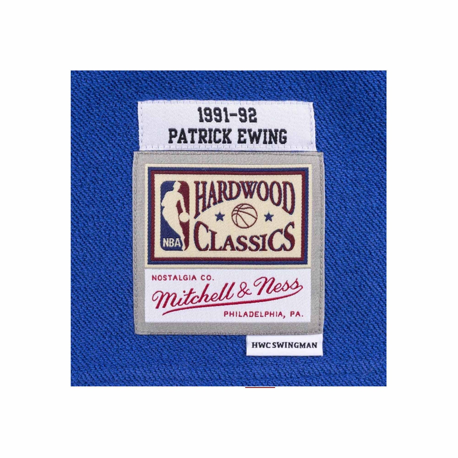 (S) - Patrick Ewing New York Knicks Mitchell & Ness 1991-92 Hardwood Classics Swingman Jersey - Blue