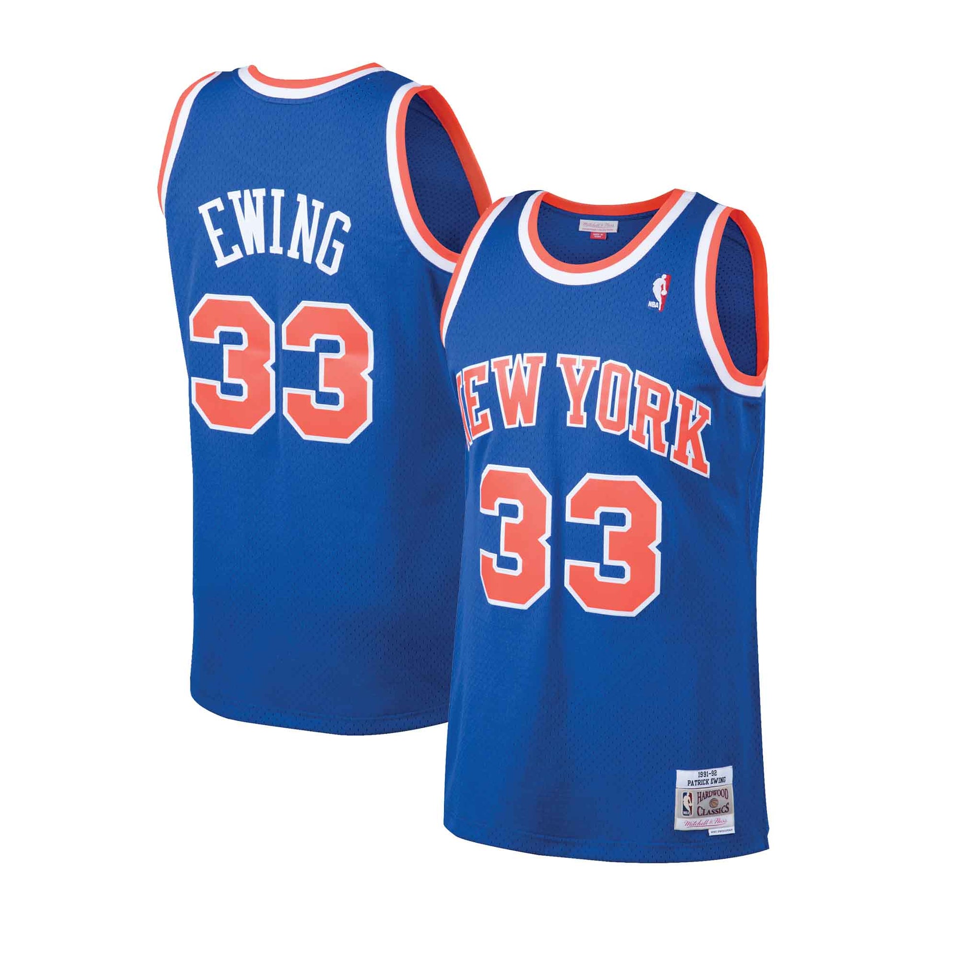 Mitchell & Ness New York Knicks #33 Patrcik Ewing White Logo Swingman  Jersey black