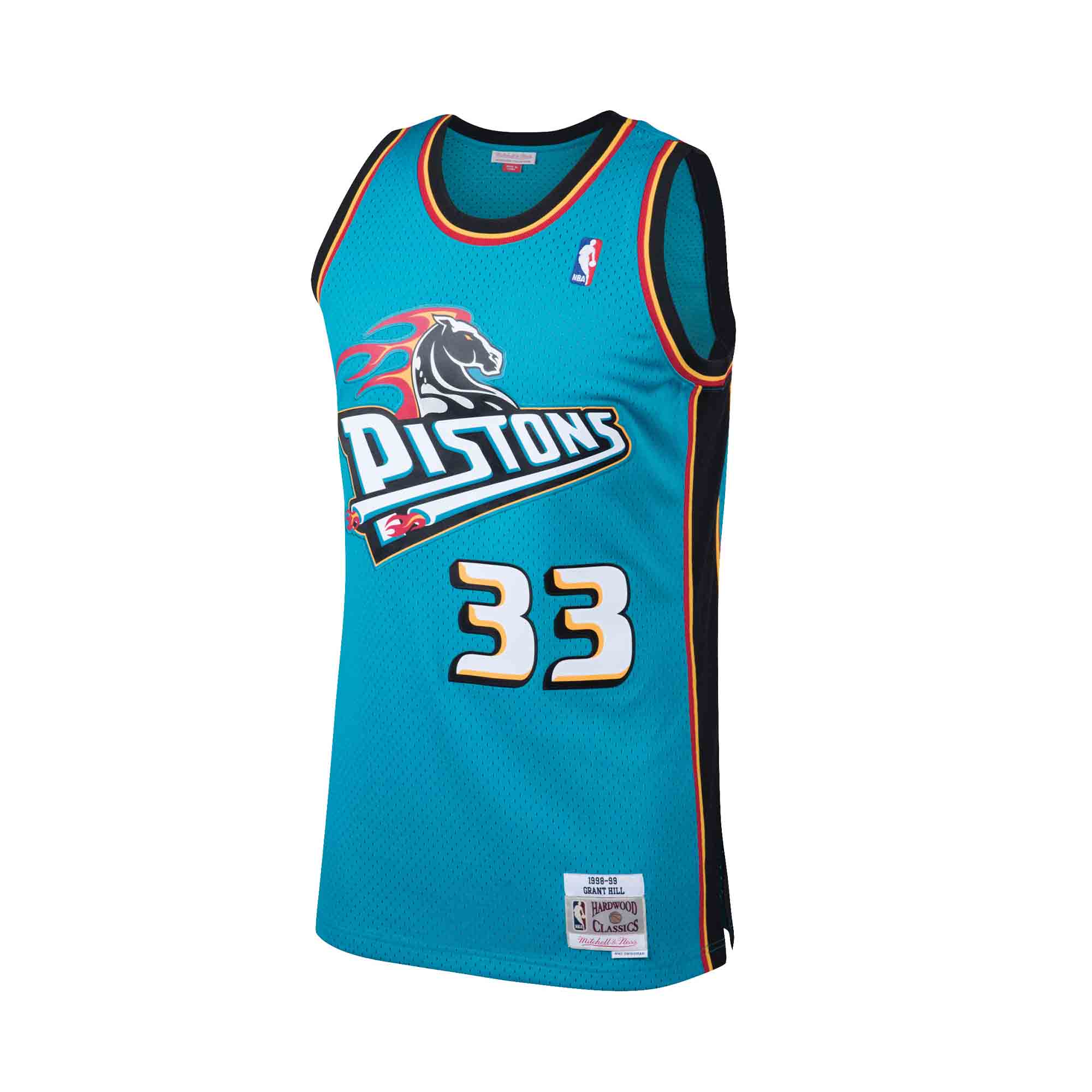 Grant Hill #33 Detroit Pistons Mitchell & Ness Jersey Reload Collection Sz cheapest Small