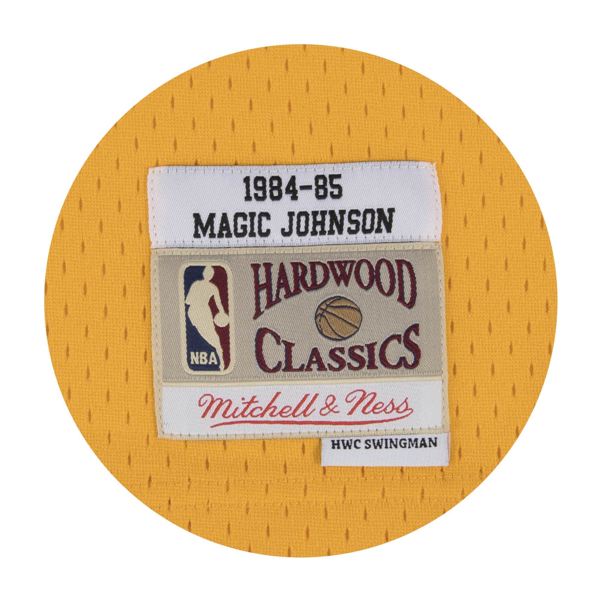 Womens Magic Johnson #32 Lakers Mitchell & Ness NBA Throwback Jersey  Yellow Sz L