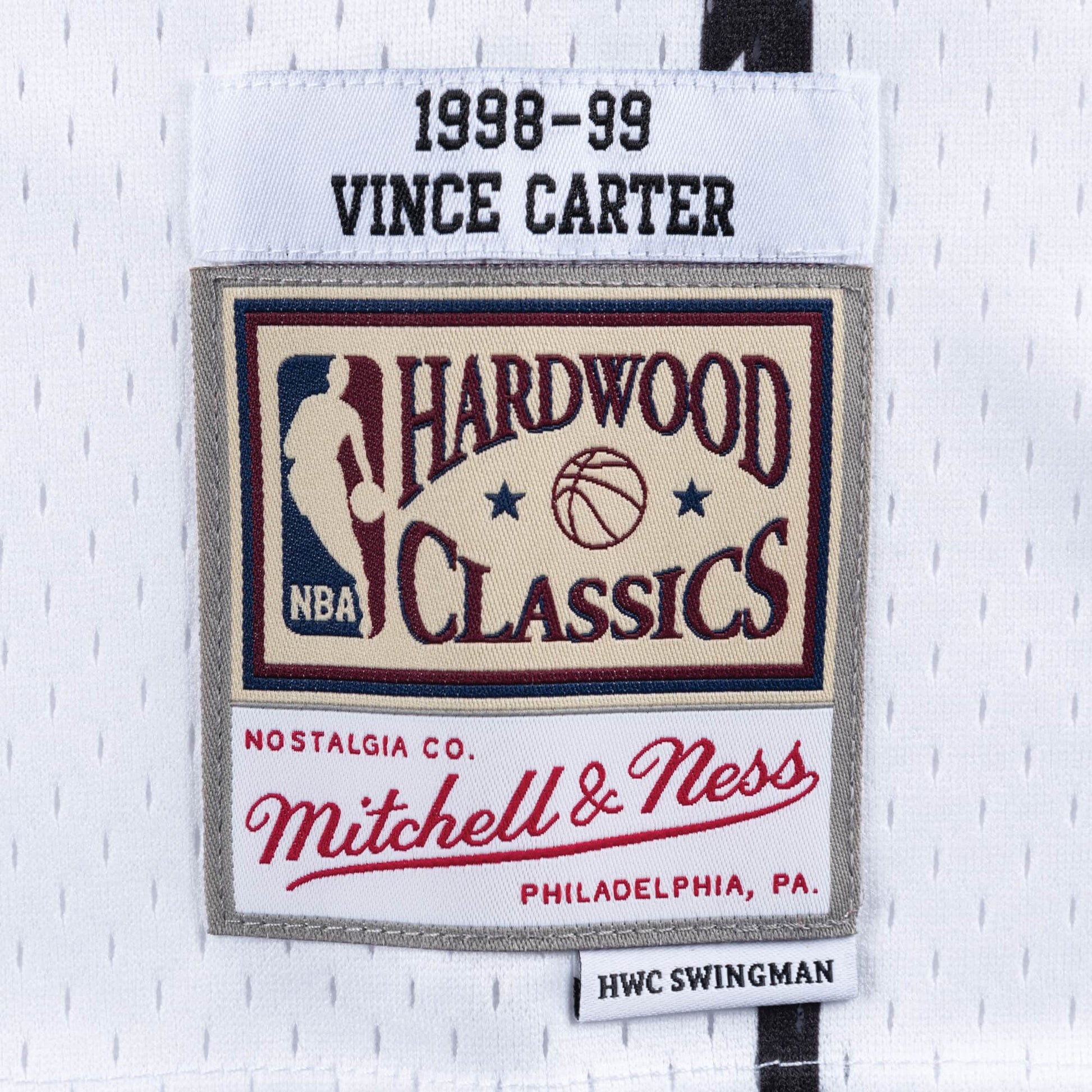 Men's Mitchell & Ness Vince Carter White Toronto Raptors Hardwood Classics  1998-99 Authentic Jersey